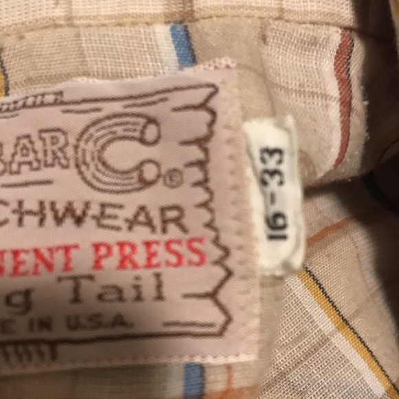 H Bar C Long Sleeve Button Down Shirt Vintage - Picture 6 of 6